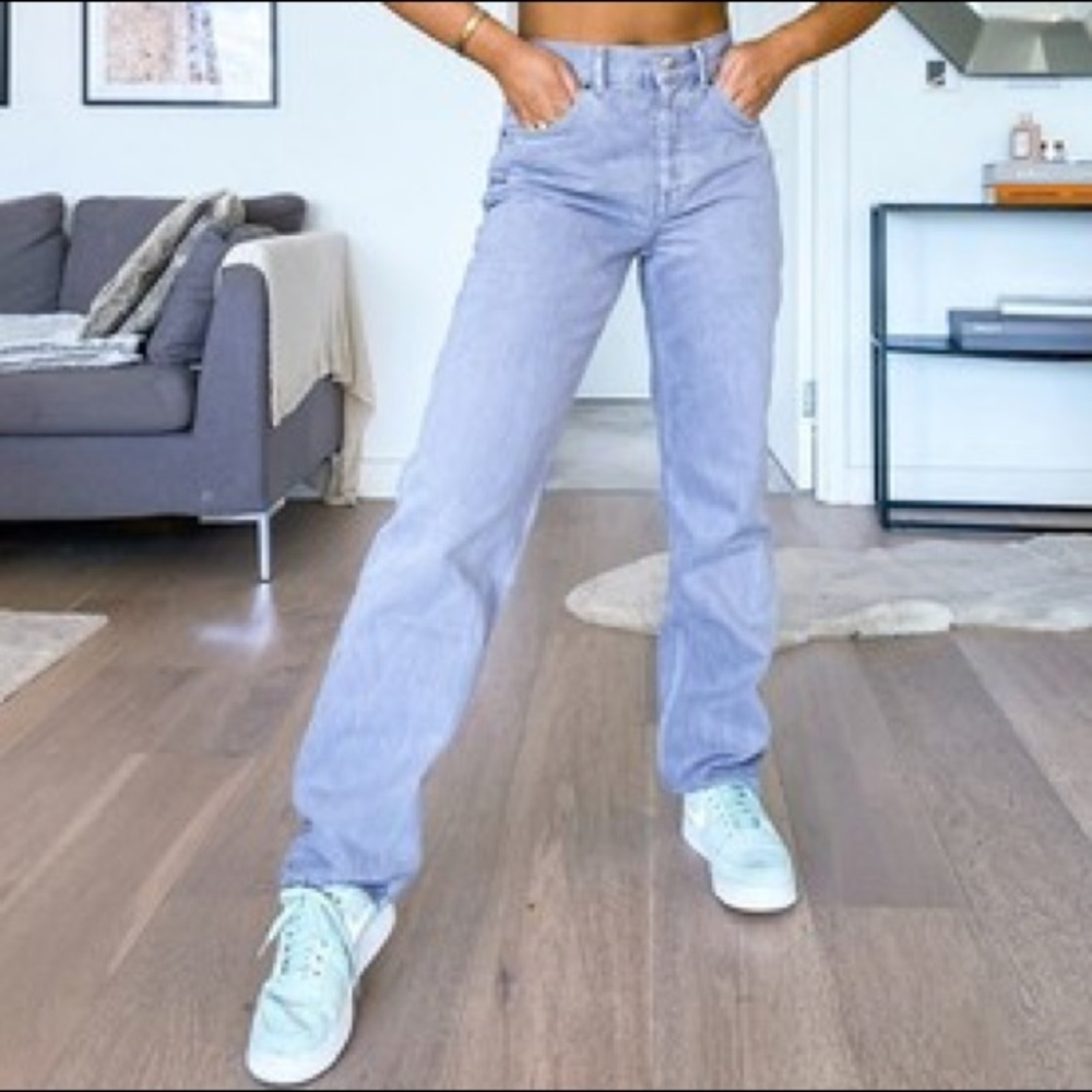 ASOS Design Straight Leg Pants In Washed Lavender